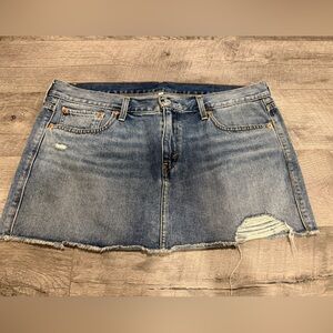 Signature by Levi Strauss Blue Casual Mini Skirt 32
